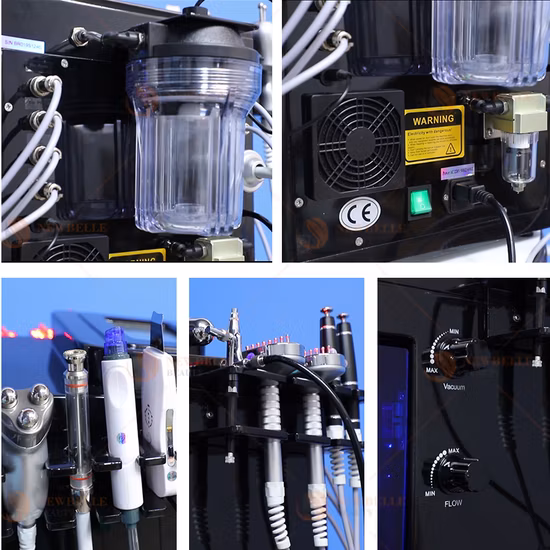 12 en 1 belleza Hidrafacial cuidado Hydra dermoabrasión Hydrofaci multifunción Aqua limpieza Facial máquina de hidromicrodermoabrasión