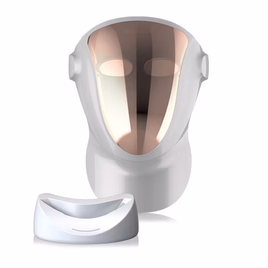 Máscara facial inalámbrica LED Terapia de dispositivo Máscara de silicona con cuello